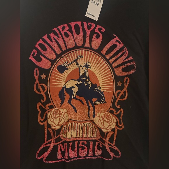 Cowboys & Country Music Crop Top - Picture 2 of 5